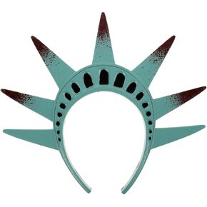 LIFKOME Goddess Headband Statue of Liberty Crown Tiara Statue of Liberty Headpiece Lady Liberty Costume Patriotic Party Accessories Lady Liberty Headband Halloween Party Headwear Pu