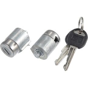 X AUTOHAUX 1 Set 12549131 Car Door Lock Cylinder W/Keys for GMC for Chevy C1500 1995-1999 for Chevy C2500 C3500 1995-2000