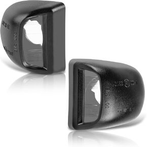 LED License Plate Lights Lamp Lens Black Tag Light Housing Compatible with Chevy Silverado GMC Sierra 1500 2500 3500 Yukon XL Suburban Tahoe Avalanche Ca-dillac, Pack of 2 Tag Lamp Assembly