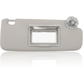 EKLN Sun Visor Left Driver Side LH with Mirror, Fit for 2011-2019 Chevy Cruze, Replaces OE# 95034256 95034253, Color: Gray (Left Driver Side)