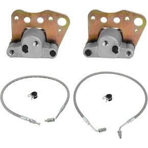 M MATI Front Brake Caliper & Hose Lines for Polaris Sportsman 400 500 600 700 Magnum 500 330 Xpedition 425 Xplorer 400 ATP 330 500 Diesel 455 Worker 500 2001-2004 1910549 1910550 1910475 1910474