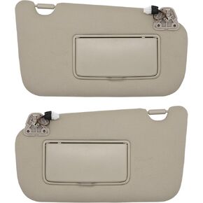 Driver Side Sun Visor Compatible with Nissan Sentra 2013-2019 Sun Shade with Light Replacement 96401-3SG8A Color: Beige