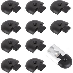 End Caps for L Track (44mm Width), 10PCS Rounded 1.75inch L Track Rail End Caps L Track Tie Down System Accessories