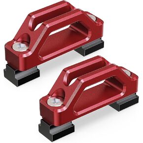 MZS Tie Down Anchors Bed Cleats T Slot Nuts Compatible with Tacoma Tundra Ram 1500 Gladiator Truck Deck Rail System for Cargo Trailer, Replace PT278-35160 PT278-35112 PT278-35111 Red 2pcs