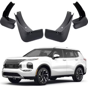 Mudguards اللوحات الطينية ، حرس دفاعي الحرس المتوافق مع 2023 2024 2025 Mitsubishi Outlander ، 4pcs Car Mudguard ، Black