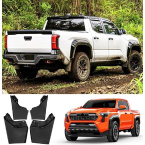 Mud Flaps Splash Guards Compatible with Toyota Tacoma 2024 Accessories,4PCS Front and Rear All-Weather Upgrade Mud Guards No Drilling Heavy Duty Fender Mudguards for Exterior Accessories