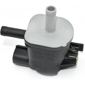 1 PC Waterproof Vacuum Purge Valve Solenoid, Vehicle Purge Valve Solenoid, OEM #136200-7010 90910-12276 Purge Valve Replacement, Compatible with Scion Mazda Pontiac Lexus (Black)