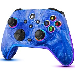 Switch Controller-Wireless-Nitendo-Switch-Pro-Controller Compatible with Switch/Lite/OLED,1200mAh Rechargeable Remote Gamepad Joystick with 10 RGB Light,6-Axis Gyro,Turbo,Wake Up,Motion Control