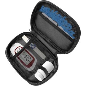 Diabetes Supply Case,Diabetic Organizer Carrying Case Kit,Diabetes Testing Kit Case, Portable Blood Glucose Meter Storage Bag, Diabetes Travel Case Glucometer Kit Blood Sugar Monitor Case
