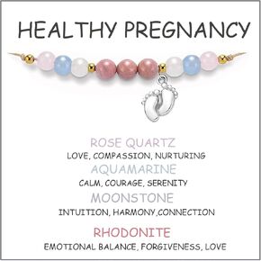 Healthy Pregnancy Gifts Healing Crystals Pregnancy Bracelet Healthy Pregnancy Bracelet New Mama Bracelets Pregnant Mom Gifts Pregnancy Gifts for Expecting Mom Mothers Day Christmas Jewelry