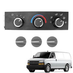 Front A/C Heater Climate Control Module Compatible with 2001-2014 Chevy Express 1500 GMC Savana 1500 2001-2021 Chevy Express 2500 3500 GMC Savana 2500 3500, electronicswitch # 599-293, ‎15773676