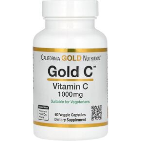 California Gold Nutrition Gold C, USP Grade Vitamin C, 1,000 mg, 60 Veggie Capsules