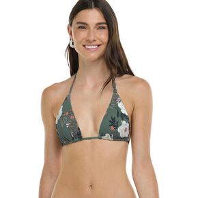 Body Glove Women's Standard Shanaya Slider Triangle Bikini Top Swimsuit, Aurora Blossom