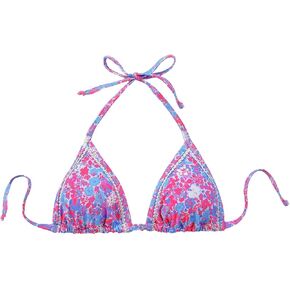 Soly Hux Beach Vacation Cloths for Women Triangle Bikini Top Top Halter Swimsuit Sups Tops فقط
