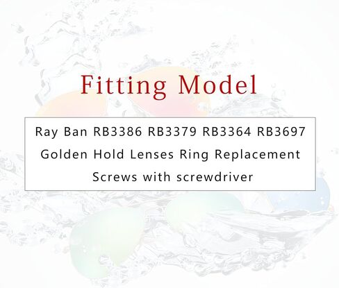 Replacement Ray Ban Eyeglasses Eyewear Sunglasses RB3386 RB3379 RB3364 RB3697 Hold Lenses Ring Screws in Saudi Arabia