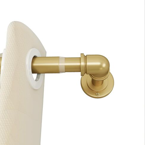 Classic Industrial Curtain Rods, Heavy-Duty Pipe Curtain Rods for Living Rooms, Light Blocking Surround Curtain Rod, Used for Indoor and Outdoor (Golden, 18-45) in Saudi Arabia