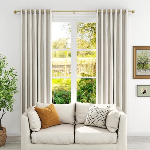 Classic Industrial Curtain Rods, Heavy-Duty Pipe Curtain Rods for Living Rooms, Light Blocking Surround Curtain Rod, Used for Indoor and Outdoor (Golden, 18-45) in Saudi Arabia