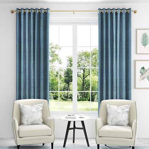 Classic Industrial Curtain Rods, Heavy-Duty Pipe Curtain Rods for Living Rooms, Light Blocking Surround Curtain Rod, Used for Indoor and Outdoor (Golden, 18-45) in Saudi Arabia
