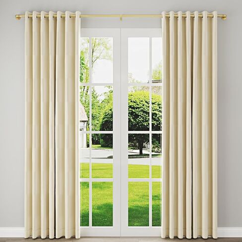 Classic Industrial Curtain Rods, Heavy-Duty Pipe Curtain Rods for Living Rooms, Light Blocking Surround Curtain Rod, Used for Indoor and Outdoor (Golden, 18-45) in Saudi Arabia