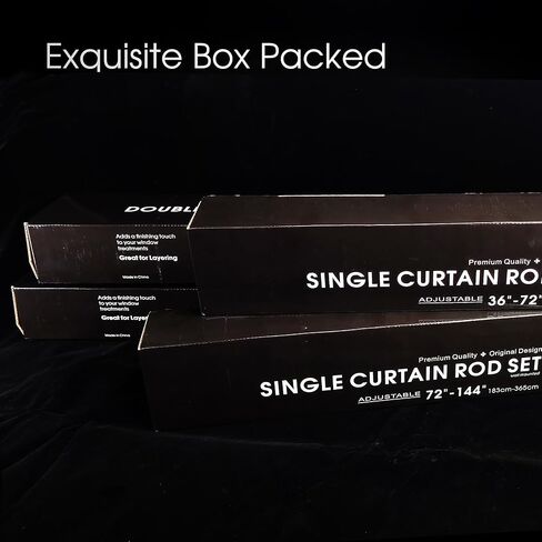 1-1/8 Inch Diameter Antique Gold Curtain Rods with Knurl Design Finial, 36-72 inch Telescoping Single Curtain Rods for window width 24-68 inch, 1 pack in Kuwait