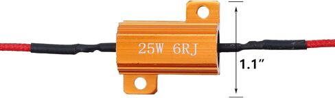 Antrader 4PCS LED LED Respors 25W 6 أوم لإصلاح رمز LED Hyper Flash/Error ، و Turn Signal Fast Blinker in Saudi Arabia