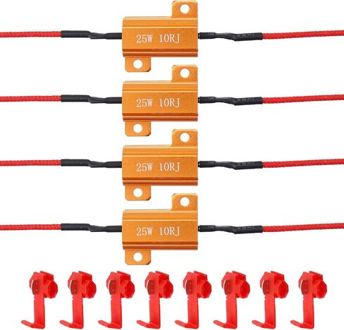 Antrader 4Pcs LED Load Resistors 25W 6 ohm for Fix LED Bulb Hyper Flash/Error Code, Turn Signal Fast Blinker in Kuwait