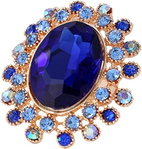 Vintage Rhinestone Glass Finger Rings,Fashion Crystal Adjustable Open Wrap Knuckle Ring Boho Big Oval Stackable Rings Statement Ring Engagement Wedding Cocktail Party Rings Jewelry in Saudi Arabia