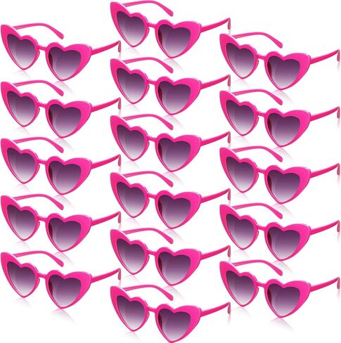Flutesan 16 Pairs Heart Shaped Sunglasses Retro Cat Eye Shaped Sunglasses Heart Clout Glasses for Women in Kuwait