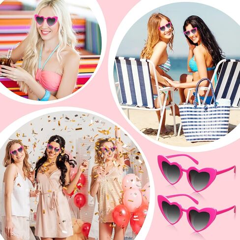 Flutesan 16 Pairs Heart Shaped Sunglasses Retro Cat Eye Shaped Sunglasses Heart Clout Glasses for Women in Kuwait