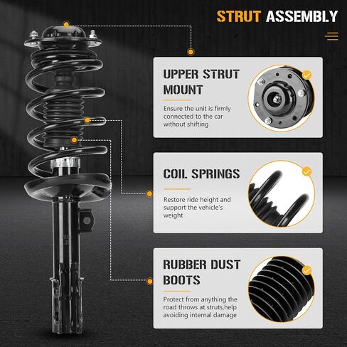 Front Strut Complete Assembly Shock Absorber Fit for Pontiac G6 2005-2010, for Saturn Aura 2007-2009, for Chevrolet Malibu 2004-2012, 172200 172199(Set of 2) in Saudi Arabia