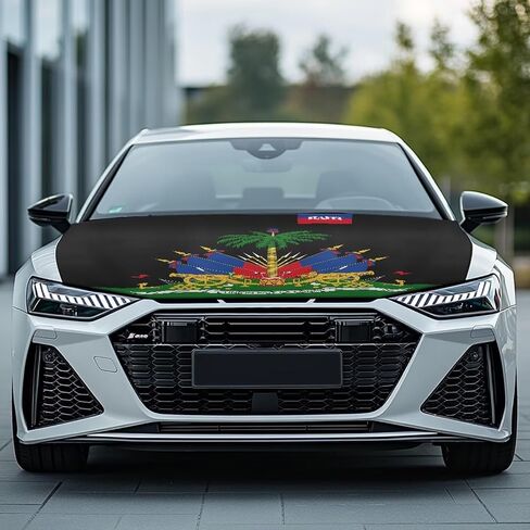 غطاء محرك السيارة Bulopur Haiti Automotive Cover UV Protection Dustproof Car Front Hood Decoration مرنة غطاء نسيج سيارات الدفع الرباعي SUV Truck Sedans in Kuwait