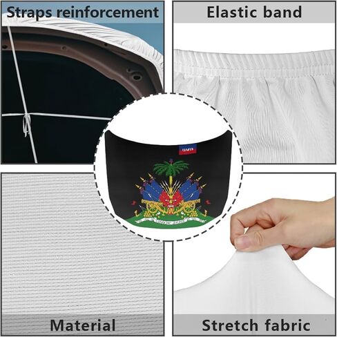 غطاء محرك السيارة Bulopur Haiti Automotive Cover UV Protection Dustproof Car Front Hood Decoration مرنة غطاء نسيج سيارات الدفع الرباعي SUV Truck Sedans in Kuwait