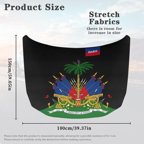 غطاء محرك السيارة Bulopur Haiti Automotive Cover UV Protection Dustproof Car Front Hood Decoration مرنة غطاء نسيج سيارات الدفع الرباعي SUV Truck Sedans in Kuwait