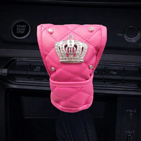 دوتيسي 4 حزم منصات كتف حزام مقعد جلدي مع غطاء ترس من ميدان فرملة اليد بلينغ راينستون كريستالس إكسسوارات للنساء العالمي (الوردي) in Kuwait