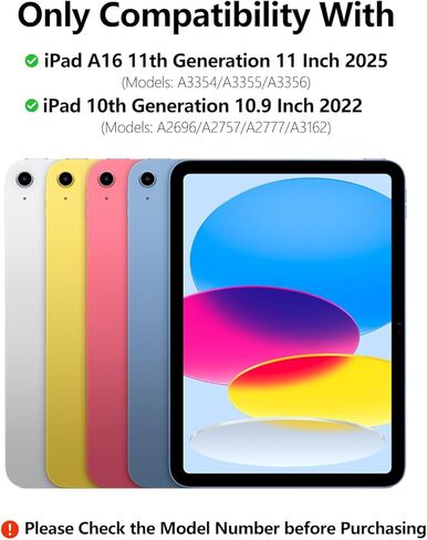 KVAGO for iPad 10th Generation Case with Keyboard 10.9 inch 2022 - Bluetooth Keyboard, 7 Color Backlit, Detachable Wireless, Built-in Pencil Holder - Smart Folio Case in Black in Kuwait