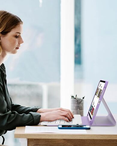 KVAGO for iPad 10th Generation Case with Keyboard 10.9 inch 2022 - Bluetooth Keyboard, 7 Color Backlit, Detachable Wireless, Built-in Pencil Holder - Smart Folio Case in Black in Kuwait