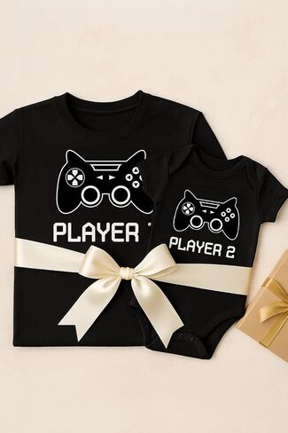 Tstars Gamer أبي وابنه قمصان متطابقة، ملابس يوم الآباء، لاعب 1 و2، أبي وأنا in Saudi Arabia
