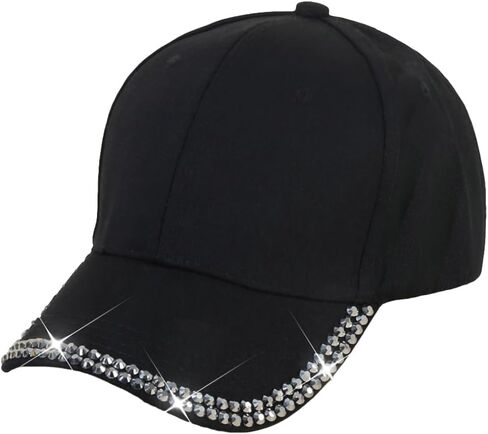 Rhinestone Baseball Cap Bling Caps Systlish Baseball للنساء القبعة القابلة للتعديل القبعة القبعة سفر شمس قبعات 2025 in Kuwait