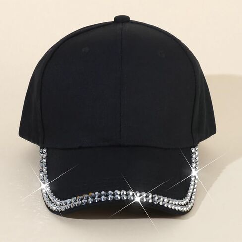 Rhinestone Baseball Cap Bling Caps Systlish Baseball للنساء القبعة القابلة للتعديل القبعة القبعة سفر شمس قبعات 2025 in Kuwait