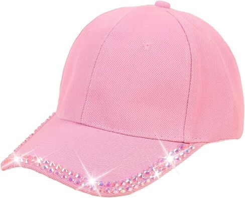 Rhinestone Baseball Cap Bling Caps Systlish Baseball للنساء القبعة القابلة للتعديل القبعة القبعة سفر شمس قبعات 2025 in Kuwait