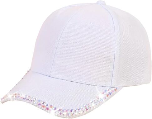 Rhinestone Baseball Cap Bling Caps Systlish Baseball للنساء القبعة القابلة للتعديل القبعة القبعة سفر شمس قبعات 2025 in Kuwait