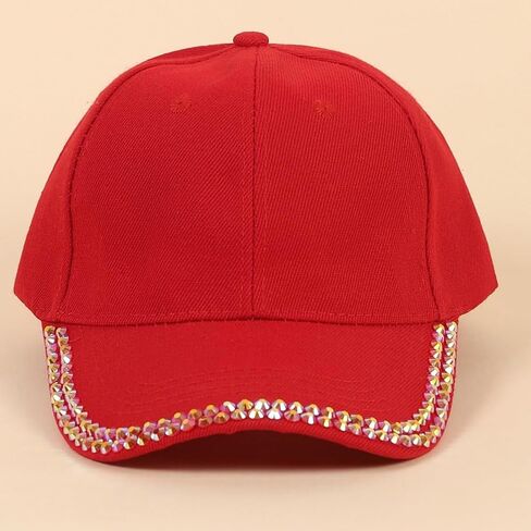 Rhinestone Baseball Cap Bling Caps Systlish Baseball للنساء القبعة القابلة للتعديل القبعة القبعة سفر شمس قبعات 2025 in Kuwait