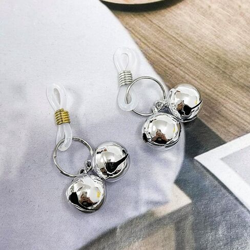Sexy Fake Nipple Rings Silver Jingle Bell Non Piercing Nipple Rings Adjustable Nipple Noose Dangle Nipplerings Non-Pierced Fake Nipple Jewelry for Women in Saudi Arabia