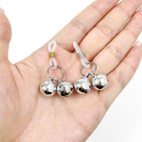 Sexy Fake Nipple Rings Silver Jingle Bell Non Piercing Nipple Rings Adjustable Nipple Noose Dangle Nipplerings Non-Pierced Fake Nipple Jewelry for Women in Saudi Arabia