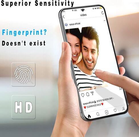 Slanku [3-Pack] Screen Protector for Samsung Galaxy S23 5G Tempered Glass, Support Fingerprint Reader, Bubble Free, Anti Scratch, Easy installation in Kuwait