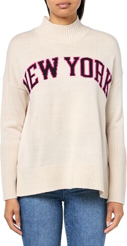 DKNY Women's Varsity Soft Trendy Warm Sweater in Saudi Arabia