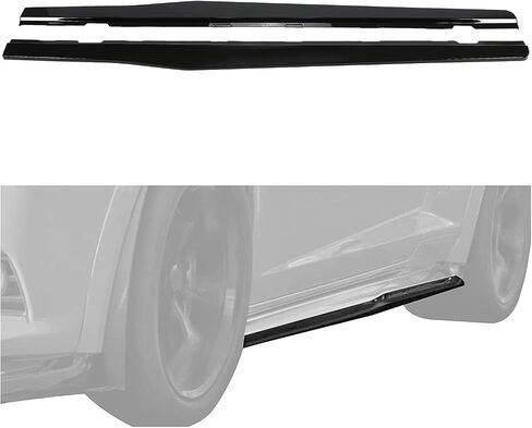 HECASA Side Skirts Compatible with 2010-2015 Chevy Camaro LT LS SS Model Plastic Body Kit Glossy Black Pair in Kuwait