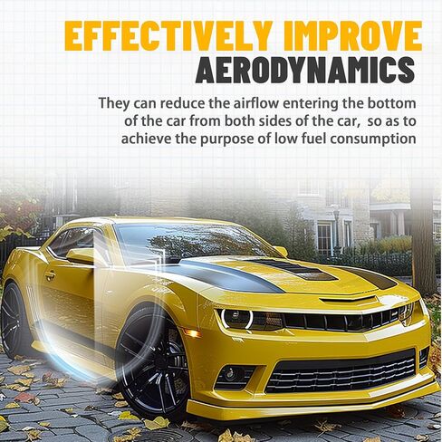 HECASA Side Skirts Compatible with 2010-2015 Chevy Camaro LT LS SS Model Plastic Body Kit Glossy Black Pair in Kuwait