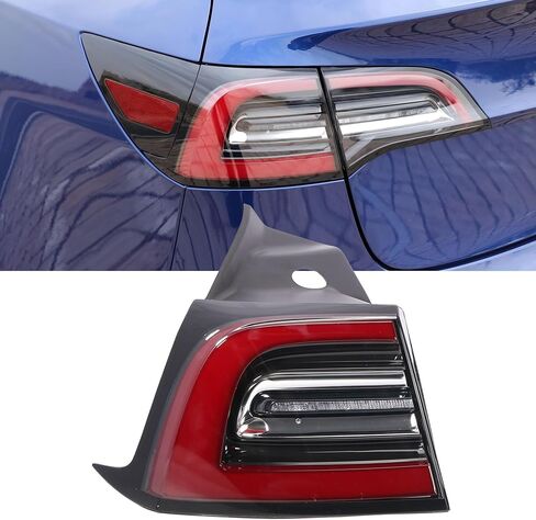 3 PIN Driver Side LED Tail Light Assembly, Rear Left Brake Outside Tail Lamp, for Tesla Model 3 2017 2018 2019 2020, OE# 1077397-00-H, 1077397-00-F, 1077397-00-G, 1077397 in Kuwait