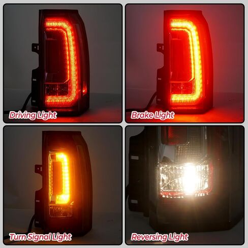 LED Tail Lights Assembly متوافقة مع 2015 2016 2017 2018 2019 2020 GMC Yukon/ Yukon XL Right Rased Side Side Scipens Assolbly Assolbly مع لمبة استبدال GM2800268 84536242 23380459 in Kuwait